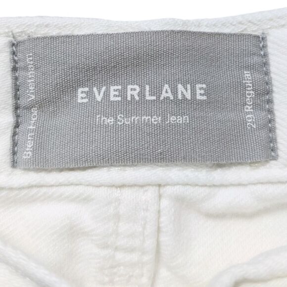 EVERLANE The Summer Jean High Rise Straight Jeans White 29 - Picture 3 of 7